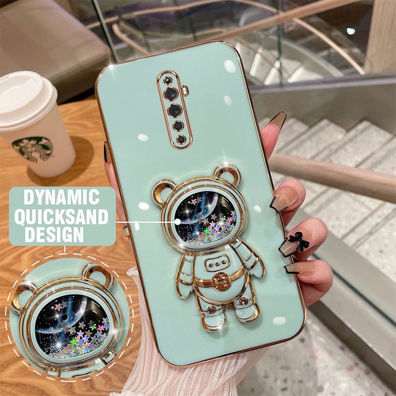 Ốp lưng oppo reno2 f reno 2 reno 2f reno 4f reno TPU Ốp Điện Thoại Mềm Kim Tuyến Nước Có Giá Đỡ Mạ Điện 3D Đa Năng Cho oppo reno2 f reno 2 reno 2f reno 4f reno