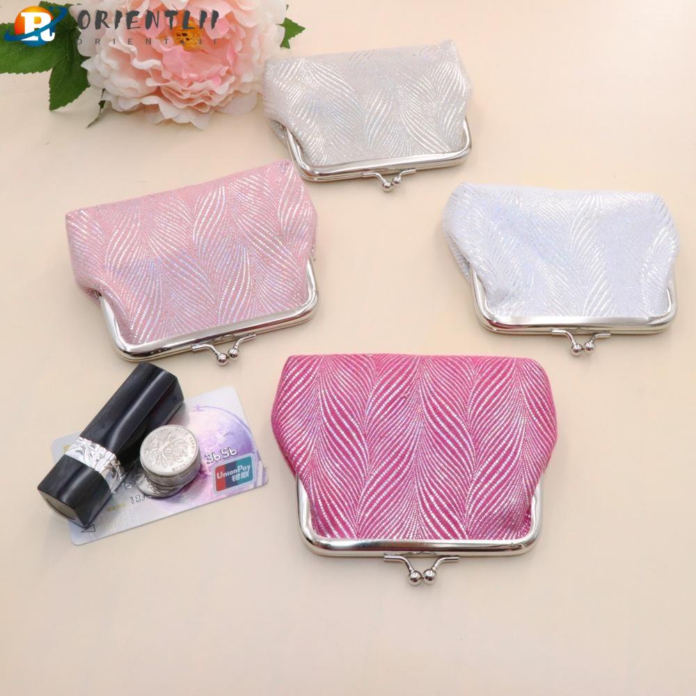 Ví Ngắn Đựng Son Môi / Mỹ Phẩm Bằng Vải Canvas Có Khóa Cài Tiện Dụng Cho Nữ