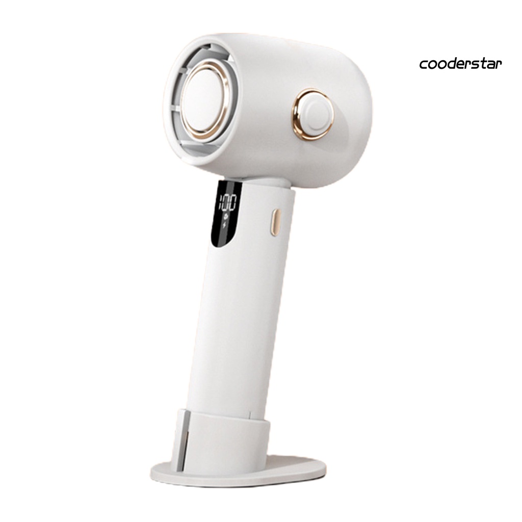 Quạt Điện Cầm Tay Không Cánh Tần Số Thấp Với 5 Chế Độ Điều Chỉnh Tiếng Ồn Có Đèn LED Hiển Thị Điện Áp