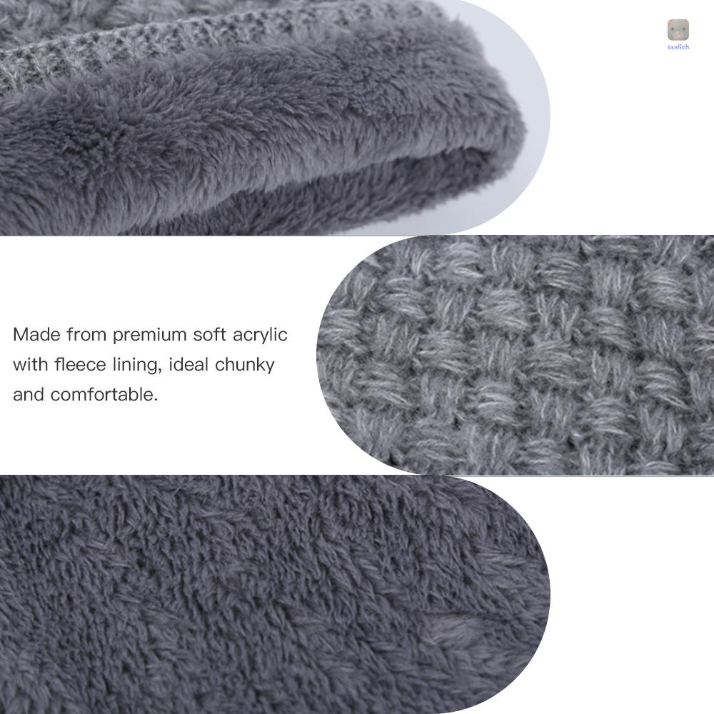 Khăn Choàng Cổ Dệt Kim Dày Dặn Giữ Ấm Mùa Đông Cho Nam Nữ