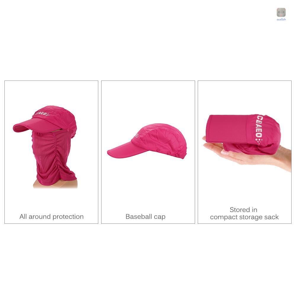 Mũ Chống Nắng Có Tấm Che Mặt Và Cổ Có Thể Tháo Rời Cho Hoạt Động Ngoài Trời