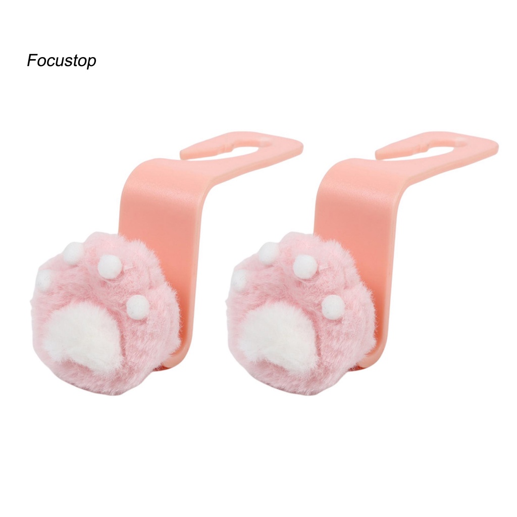 Set 2 Móc Treo Đồ Gắn Ghế Sau Xe Hơi Hình Chân Mèo Bằng ABS Tiện Dụng