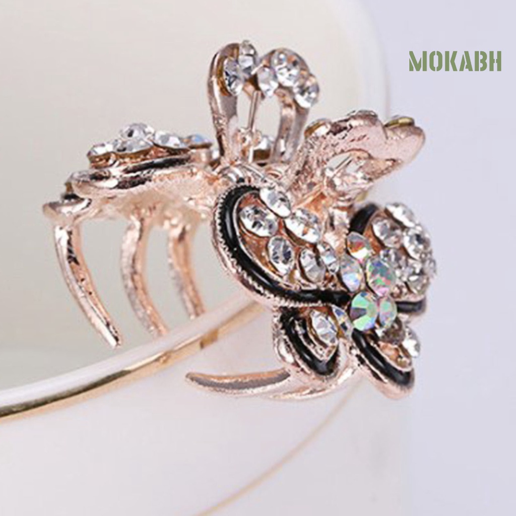Kẹp Tóc Hình Hoa / Bướm Đính Đá Lấp Lánh Thời Trang Cho Bé