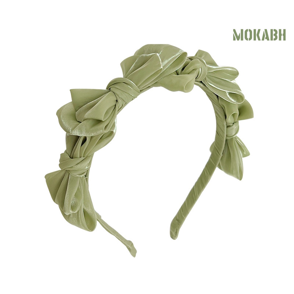 Băng Đô Cài Tóc Bằng Vải Mềm Co Giãn Chống Trượt Màu Trơn Dành Cho Nữ