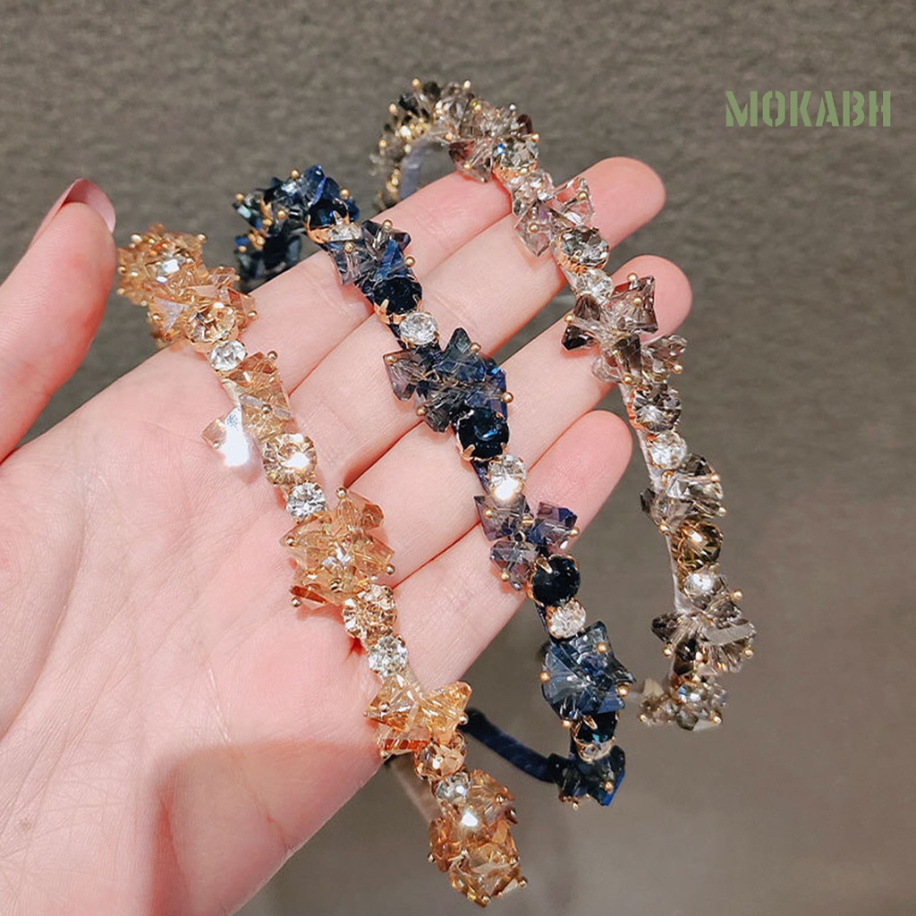 Cài Tóc Đính Pha Lê Giả Nhiều Màu Sắc Lấp Lánh Chống Trượt Có Thể Tái Sử Dụng