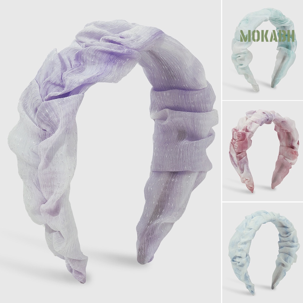 Băng Đô Vải Tuyn Chống Trượt Màu Sắc Gradient Thời Trang Cho Nữ