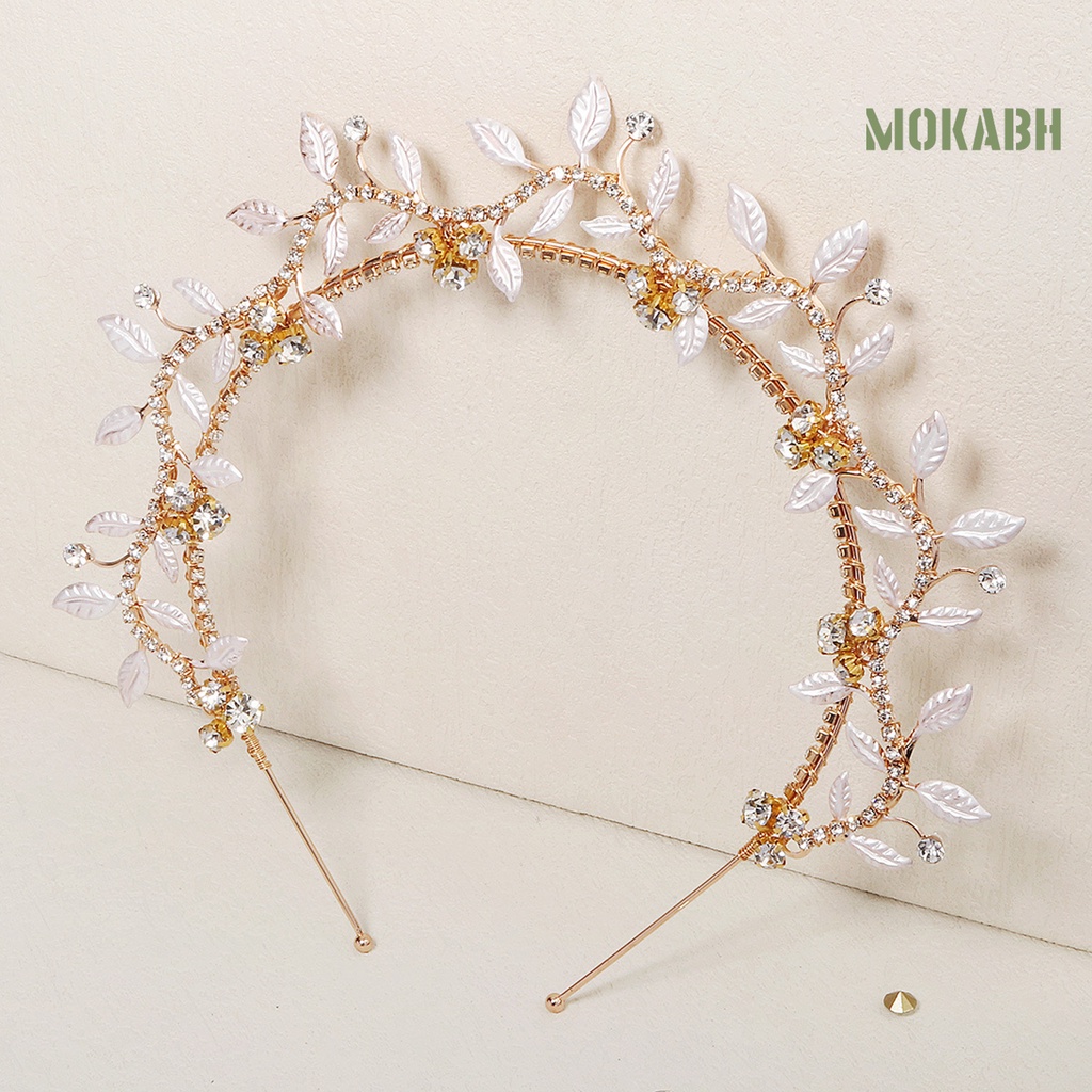 Cài Tóc Hình Vương Miện Đính Đá Lấp Lánh Chống Trượt Kiểu Dáng Thanh Lịch