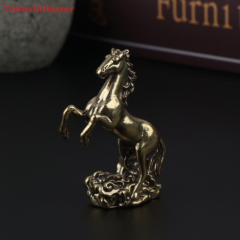 Mô Hình Tượng Ngựa Bằng Đồng Thau Nhỏ Nhắn Để Bàn Trang Trí