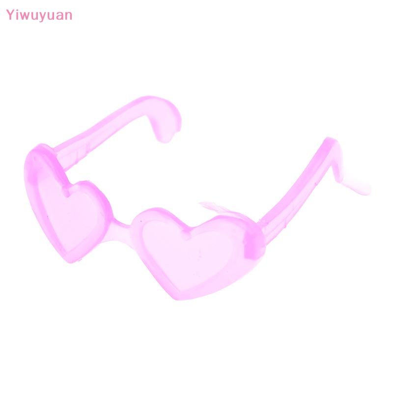 10 Mắt Kính Nhựa Trái Tim Mini Cho Búp Bê Tỉ Lệ 1 / 6 Mới