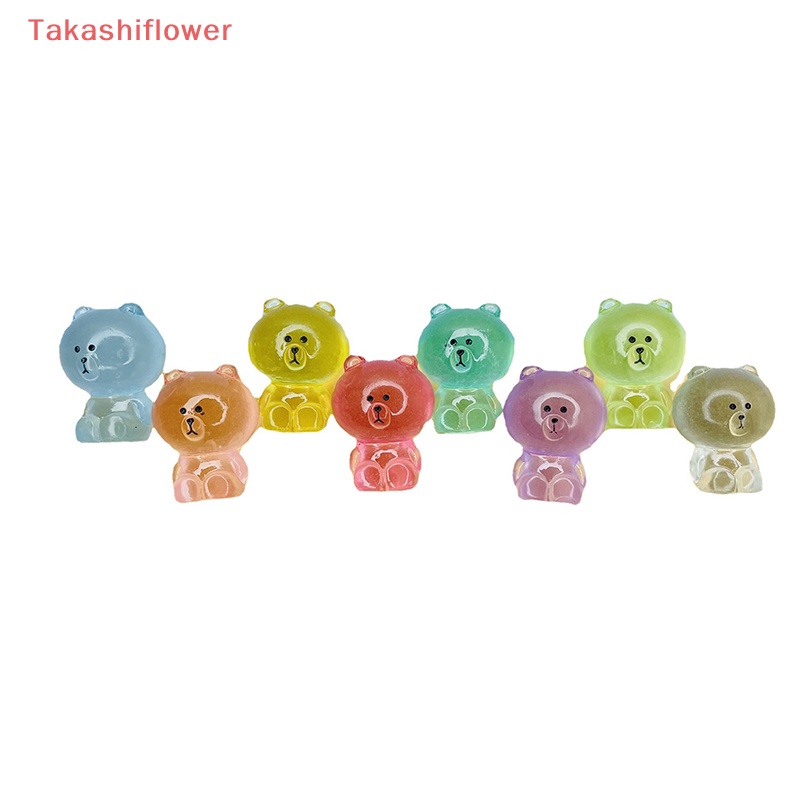 Bộ 6 Gấu Nâu Hoạt Hình Ba Chiều Bằng Nhựa Resin Ba Chiều Dễ Thương Dùng Trang Trí Diy