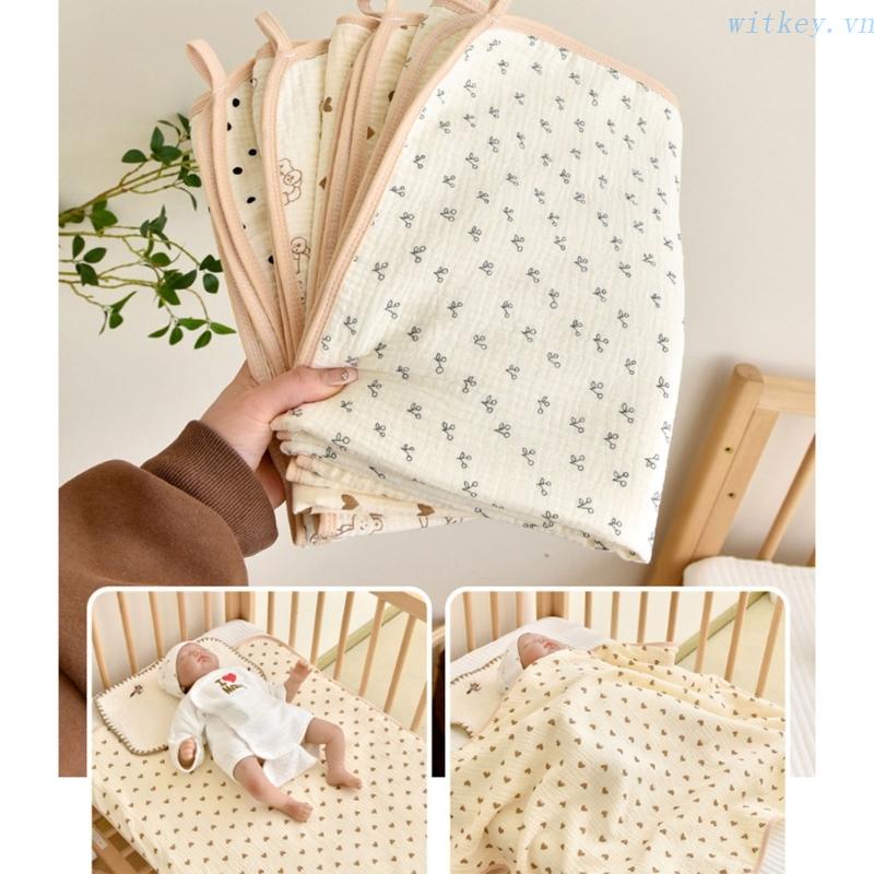 Khăn Tắm Cotton Mỏng Kích Thước 25x35 '' Dùng Quấn Em Bé Sơ Sinh