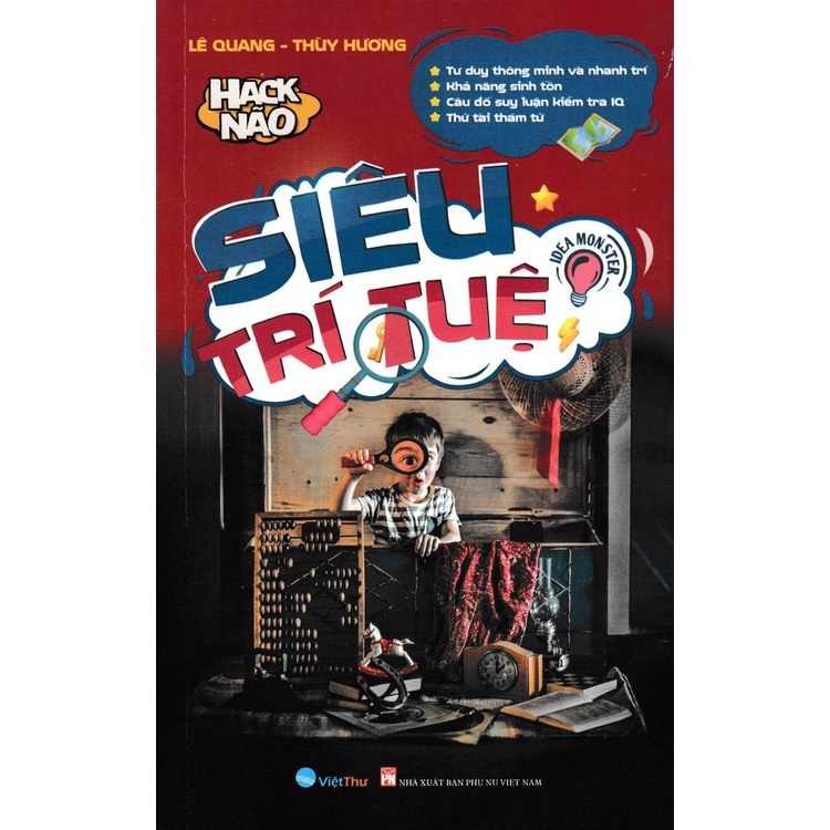 Sách -Siêu Trí Tuệ: Tư Duy Thông Minh Và Nhanh Trí +Khả Năng Sinh Tồn +Câu Đố Suy Luận Kiểm Tra IQ +Thử Tài Thám Tử - VT