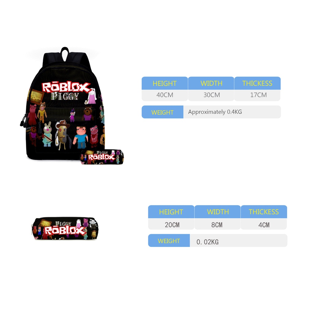 ROBLOX Set 2 Món Balo Túi Xách Hoạt Hình Đáng Yêu Cho Bé