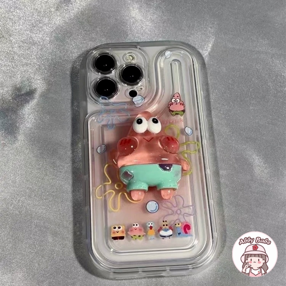 Ốp Điện Thoại TPU Mềm Hình SpongeBob 3D Màu Trong Suốt Chống Bụi Cho IPhone 14 Pro Max 11 12 11 Pro Max X XS 7Plus