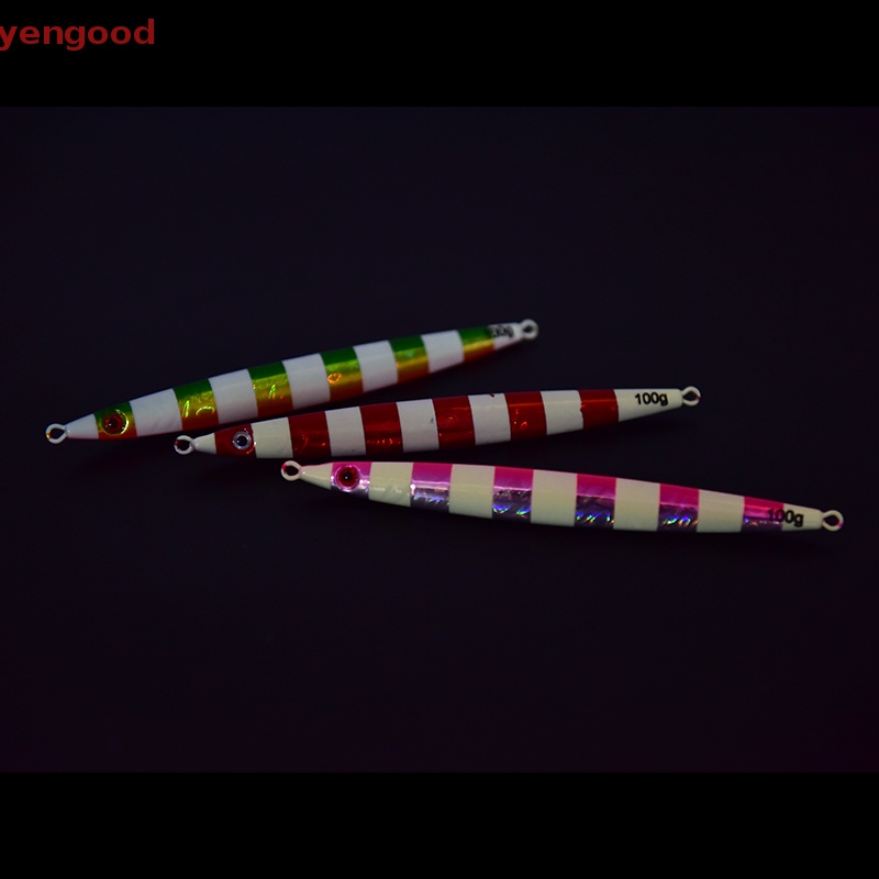 Mồi Câu Cá Giả Bằng Kim Loại Phát Sáng Trọng Lượng 100g