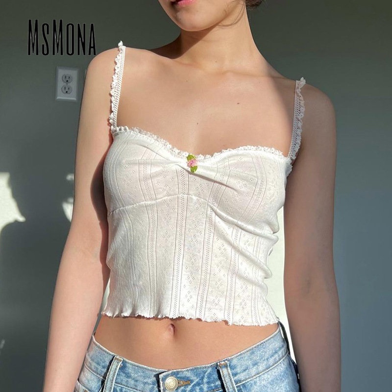 Áo Tank Top Hai Dây Màu Trơn Thời Trang 2023 Quyến Rũ Cho Nữ