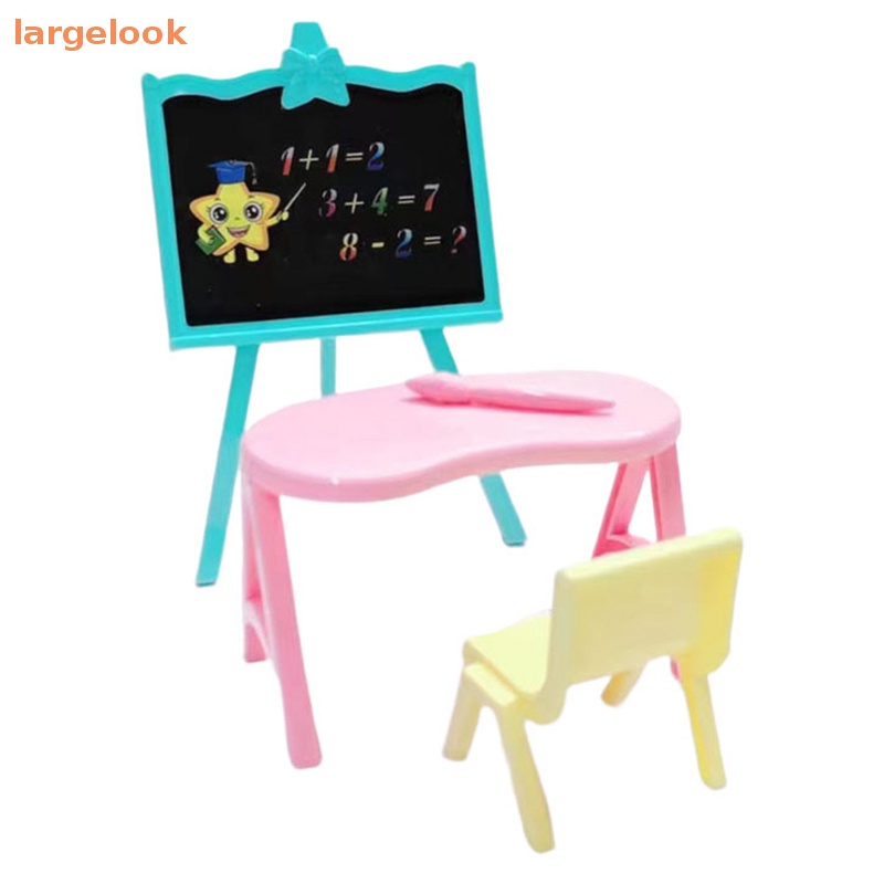 Bộ 4 Bút Chì Bảng Đen Viết Phấn Kích Thước 16cm Dùng Trang Trí Nhà Búp Bê