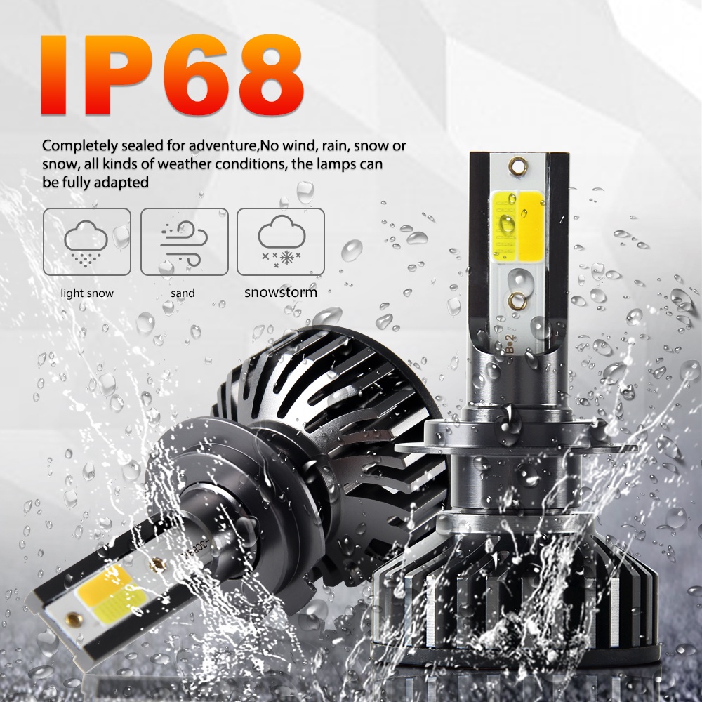 1 Cặp Đèn Pha LED H4 H7 H11 9005 HB3 9006 HB4 H1 H8 H9 3500K 6000K 12000LM 110W 12V 24V Chuyên Dụng Cho Xe Hơi