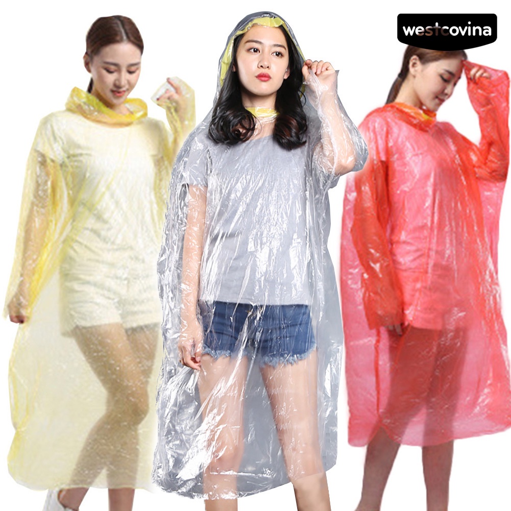 [COD]☁Set 5 Áo Mưa Có Mũ Trùm Dùng Một Lần Chống Nước Dùng Đi Bộ Đường Dài Ngoài Trời Unisex