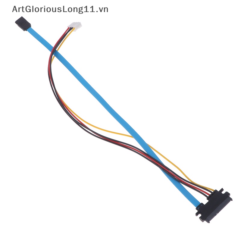 Dây Cáp Tích Hợp Nguồn Ổ Cứng 4Pin SATA 3.0 Male Sang SATA 22Pin (7 + 15Pin) 40cm.