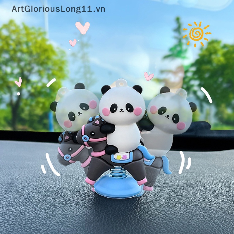 1 Búp Bê Lắc Đầu Hình Thỏ Gấu Hoạt Hình Trang Trí Bảng Điều Khiển Xe Hơi