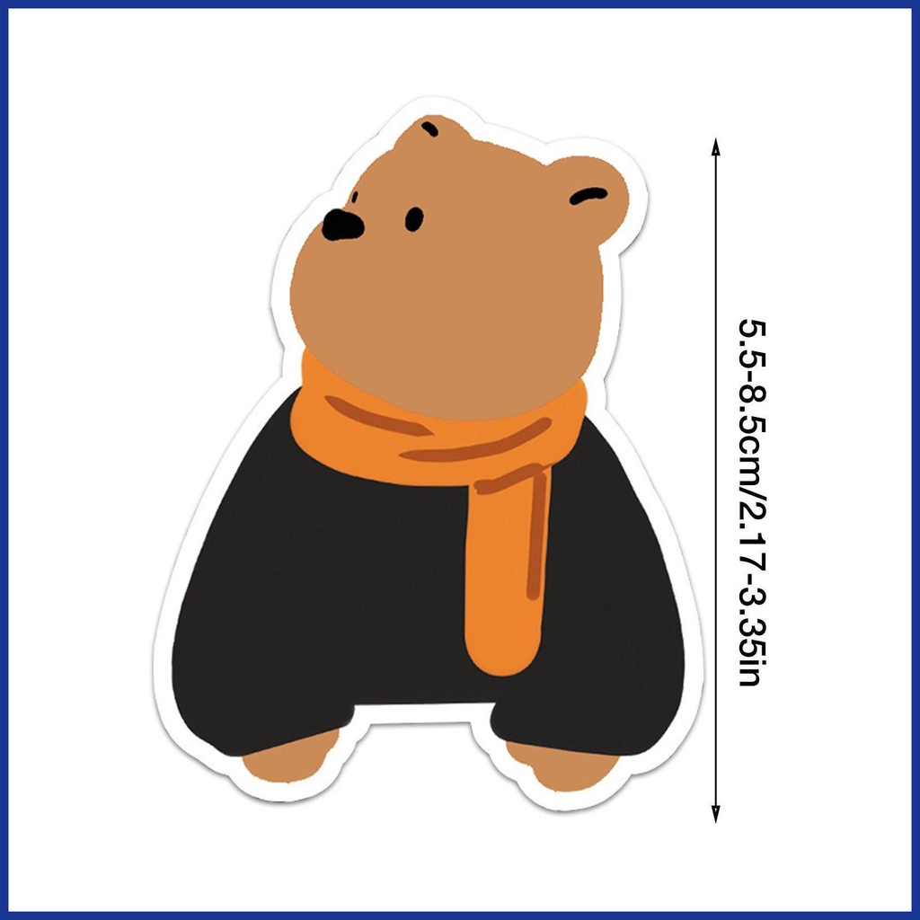 Bộ 50 Miếng Dán Hình Gấu Hoạt Hình Dễ Thương Trang Trí Laptop DIY