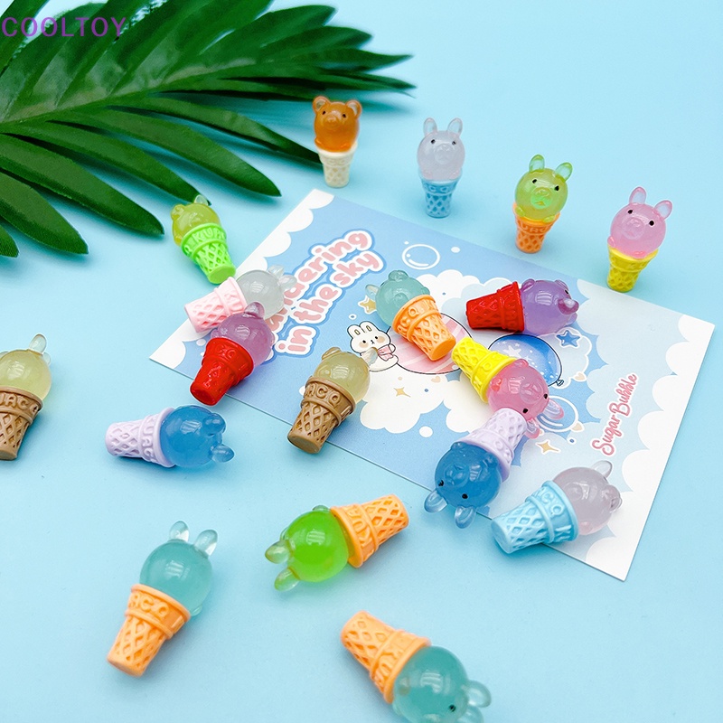 Set 2 Búp Bê Đồ Chơi Mini Hình Que Kem Hoạt Hình Có Hương Thơm Phát Sáng Trang Trí Tiểu Cảnh