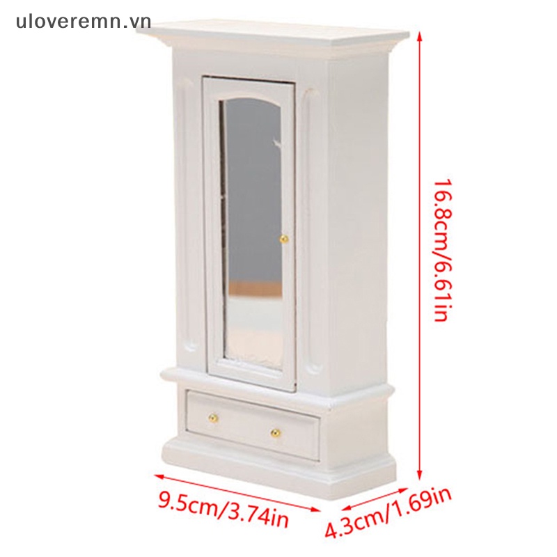 Gương Khóa Tủ Quần Áo Mini Tỉ Lệ 1: 12 Độc Đáo Trang Trí Nhà Búp Bê