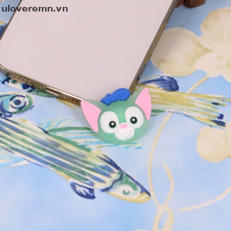 Bộ 5 Miếng Dán PVC Mềm Họa Tiết Hoạt Hình Màu Dạ Quang Trang Trí Điện Thoại DIY