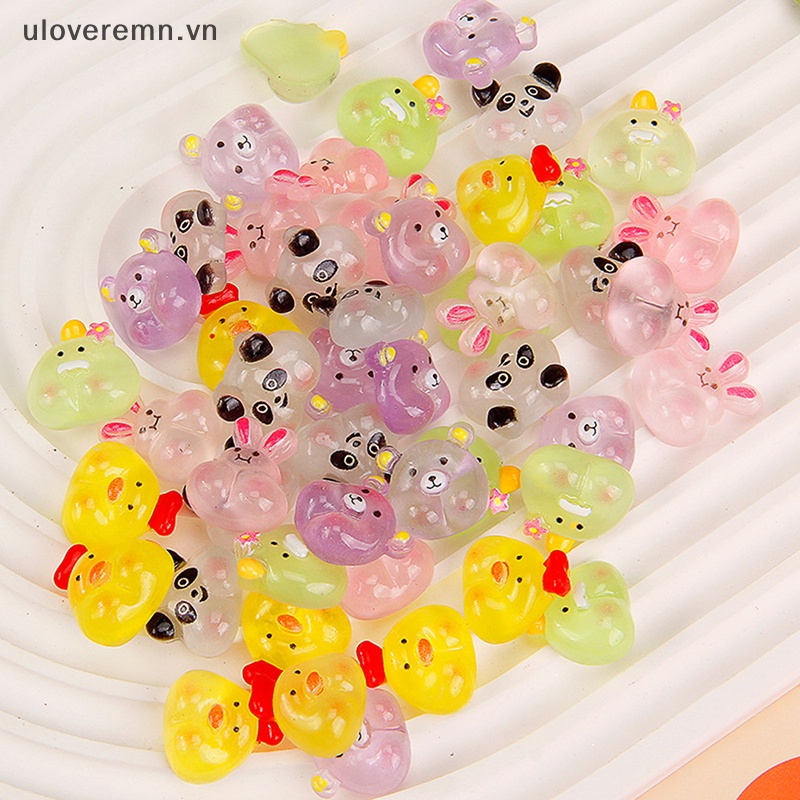 Set 10 Tượng Gà Vịt Hoạt Hình Phát Sáng Trang Trí