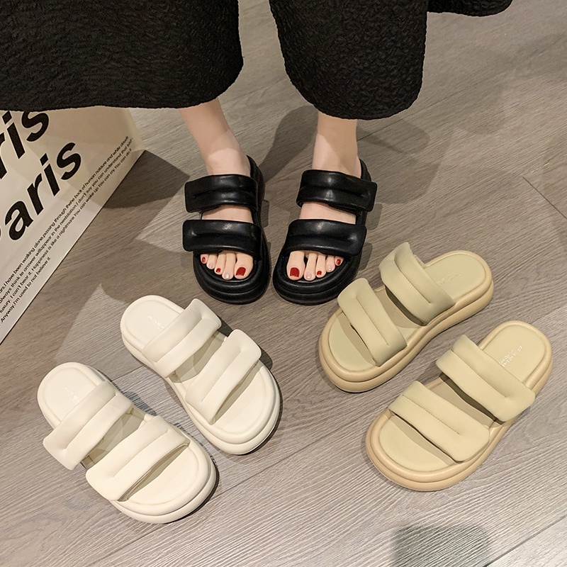 Giày Sandal Đế Dày Chống Trượt Phong Cách Thể Thao Thời Trang Mùa Hè Dành Cho Nữ