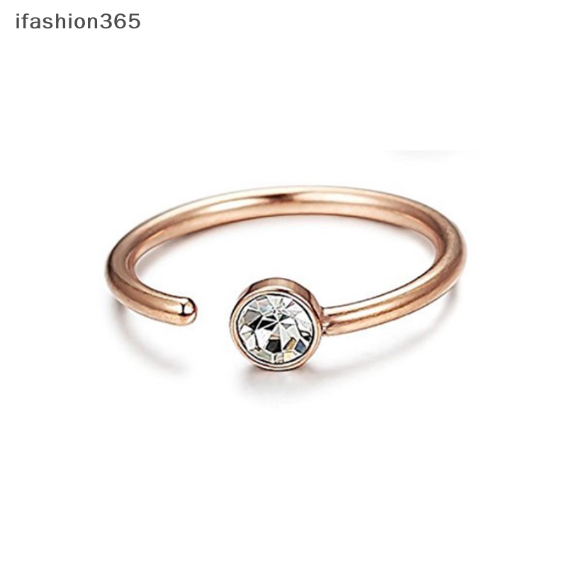 1 Khuyên Mũi Tròn Dạng Kẹp Bằng Thép Thời Trang Cho Nữ ifashion365