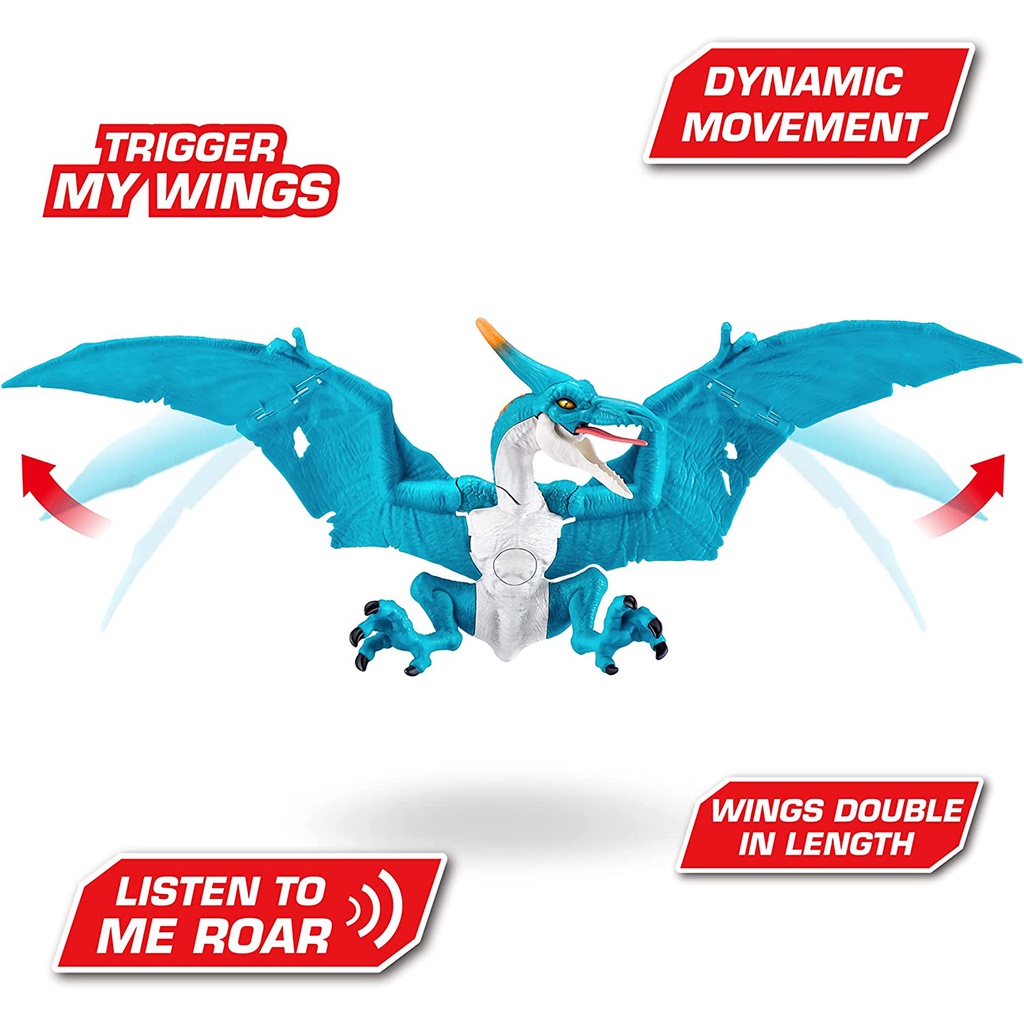 Đồ Chơi Mô Hình Chúa Tể Bầu Trời Khủng Long Pterodactyl - Zuru Robo Alive 7173 - Xanh Biển