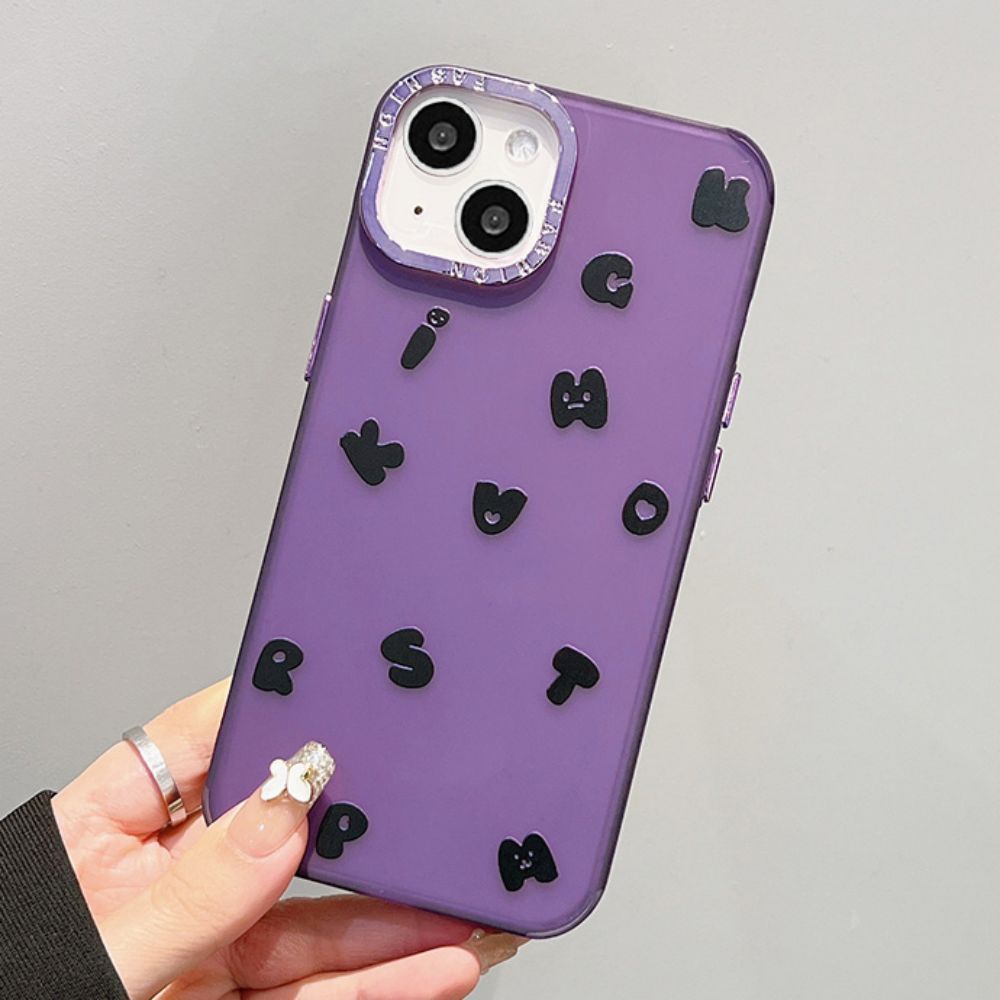 Ốp Điện Thoại TPU Mềm Chống Sốc Bảo Vệ Ống Kính In Chữ Tiếng Anh Cho IPhone 14 Pro Max 13 12 11 Pro Max XR XS 7 8 Plus