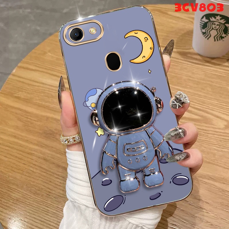 ốp lưng OPPO F5 OPPO F7 Ốp Điện Thoại Silicon Mềm Mạ Điện Chống Sốc Có Giá Đỡ Cho OPPO F5 OPPO F7 DDYZJ04 viền vuông cute