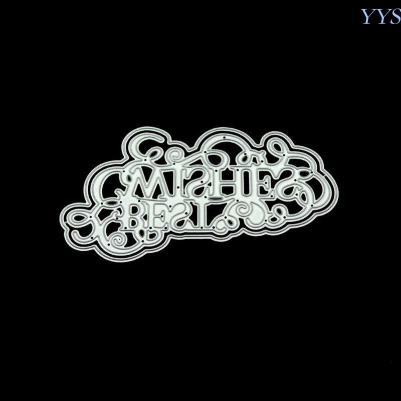 Khuôn Cắt Giấy Kim Loại Họa Tiết Chữ Best for Wish
