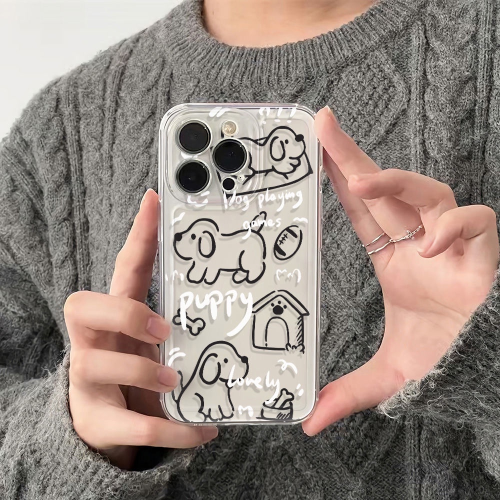 ✅Ốp Điện Thoại Mềm Chống Sốc Hình Cún Dễ Thương Cho Iphone 78 Max6Iniphone1214ProPlus 1113 LI8N