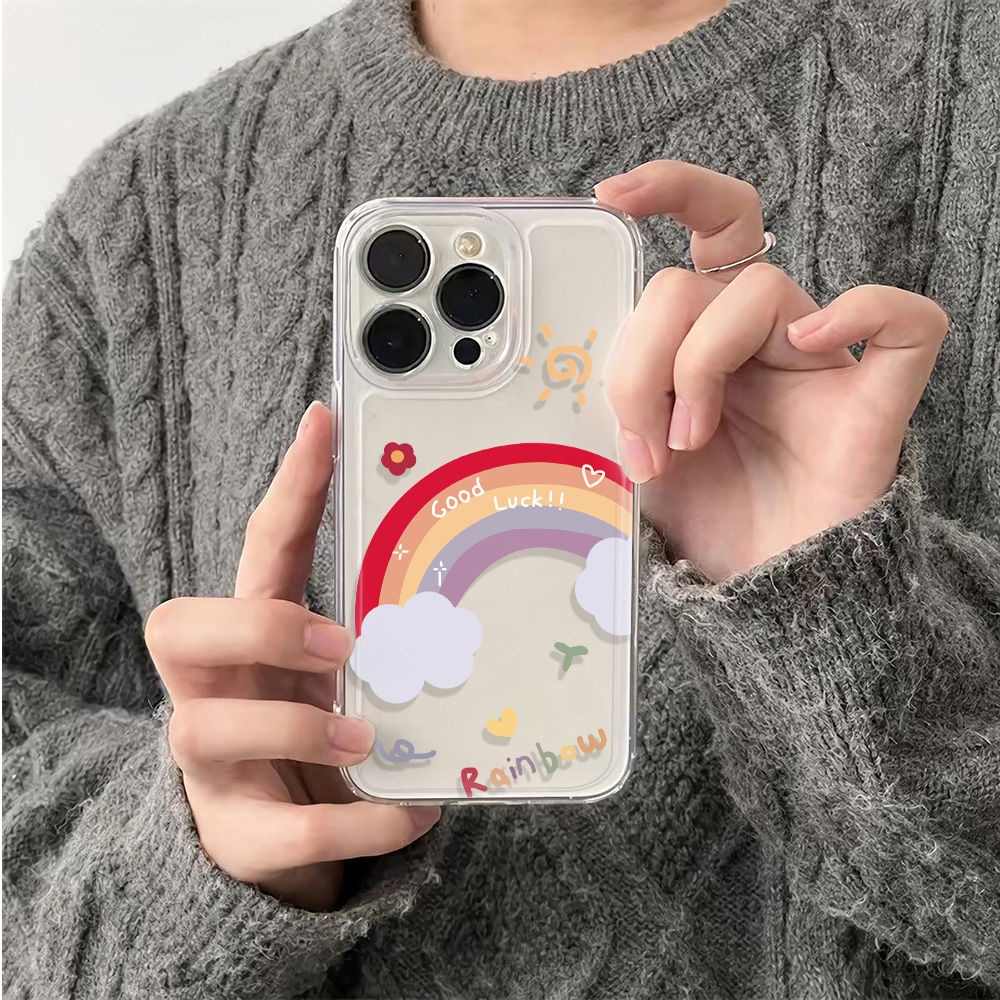 ✅Ốp Điện Thoại Mềm Chống Sốc Màu Cầu Vồng 6In13Plus14Pro iPhone1278 NF1H max11
