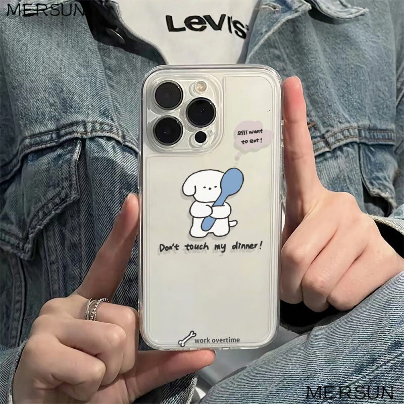 ✅Ốp Điện Thoại Mềm Chống Sốc Họa Tiết Chú Cún Nhỏ Dễ Thương Cho Iphone 14pro 12786 13 plus 11