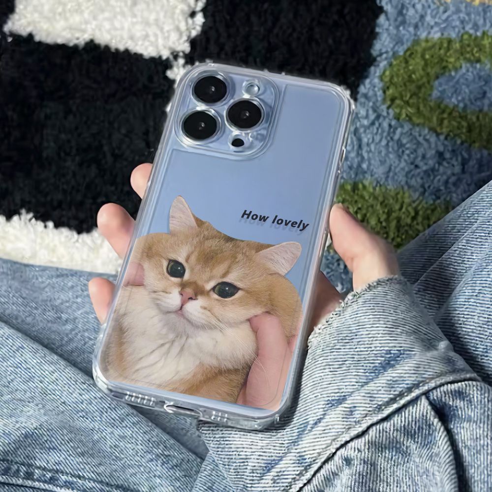 ✅Ốp Điện Thoại Mềm Chống Sốc In Hình Mặt Mèo Cho Iphone 14pro 1211 78 Plus 6In 13max