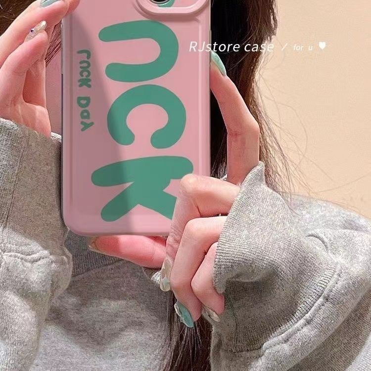 ✅Ốp Điện Thoại Màu Tương Phản In Chữ Tiếng Anh NT9I Cho Iphone18 xs 13 / promax14plus xr12