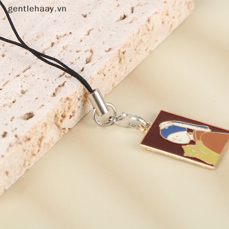 Gg Dây Móc Khóa Kim Loại Hình Bảng Màu Dầu Paing Hoa Trang Trí Túi Xách / Điện Thoại / Ổ Đĩa U