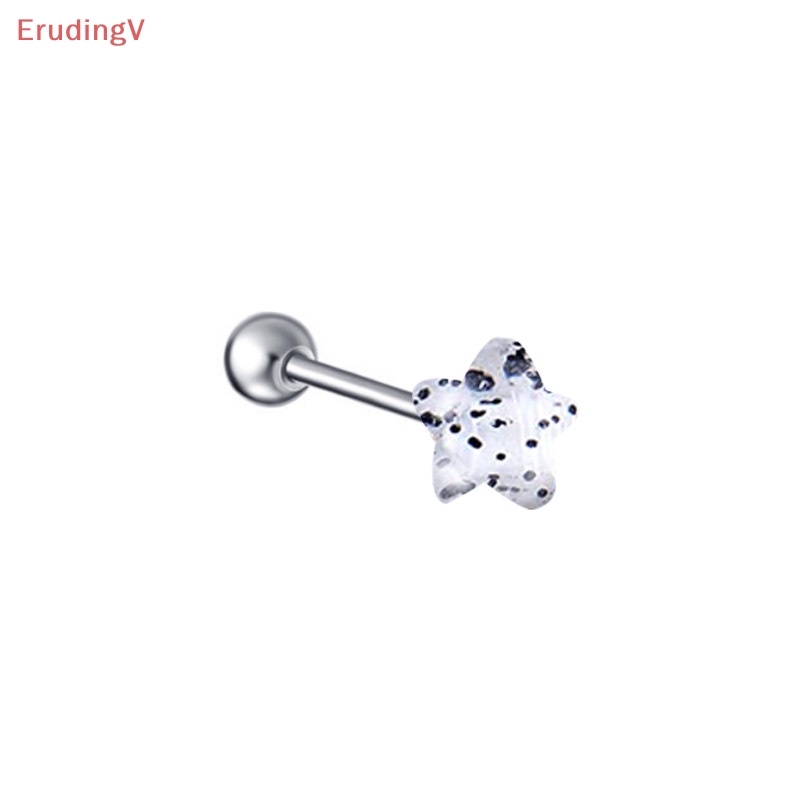 [ErudingV] 1 Khuyên Tai / Lưỡi Bằng Kim Loại Hình Quả Bóng Đâm Thủng Goth [Mới]