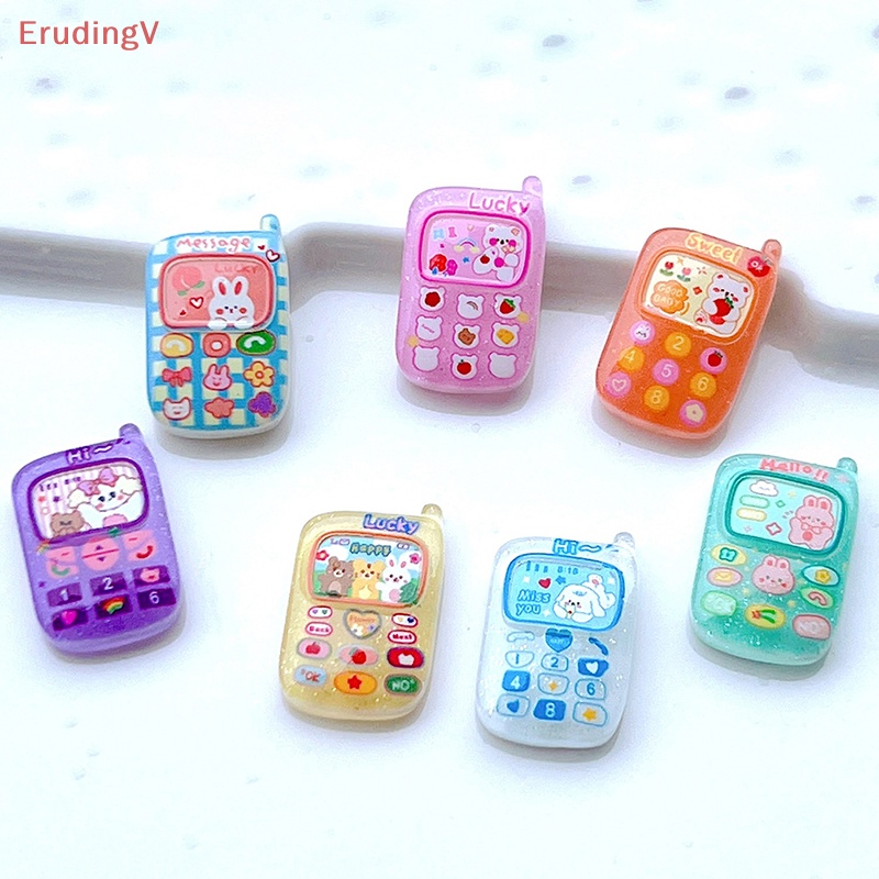 [ErudingV] Set 10 Mô Hình Điện Thoại Di Động Hoạt Hình Mini Trang Trí Nhà Búp Bê [Mới]