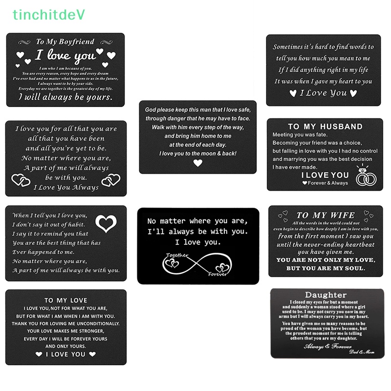 [TinchitdeV] Ví Đựng Thẻ Bằng Thép Không Gỉ Cho Husband Boyfriend Wife Girlfriend Valene Quà Tặng Sinh Nhật [Mới]