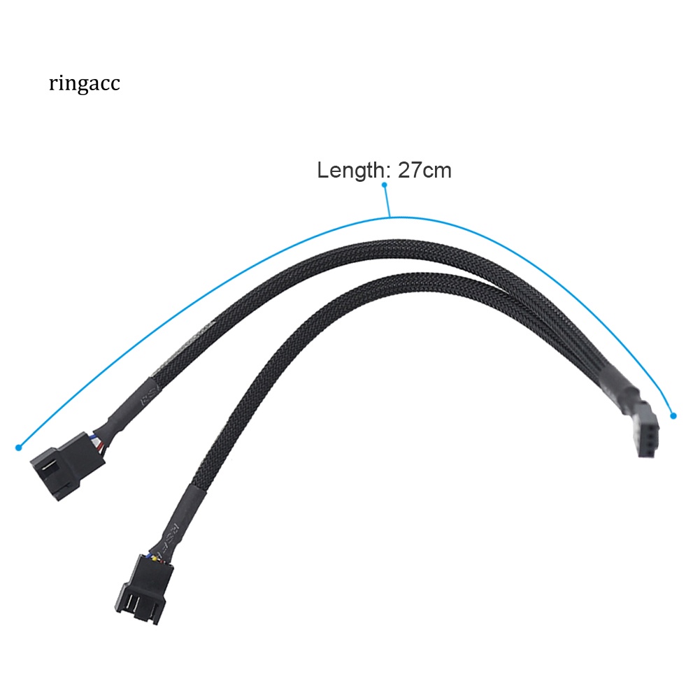 Dây Cáp Chia Nguồn RGA 27cm 4Pin PWM Cho Quạt Tản Nhiệt CPU Máy Tính
