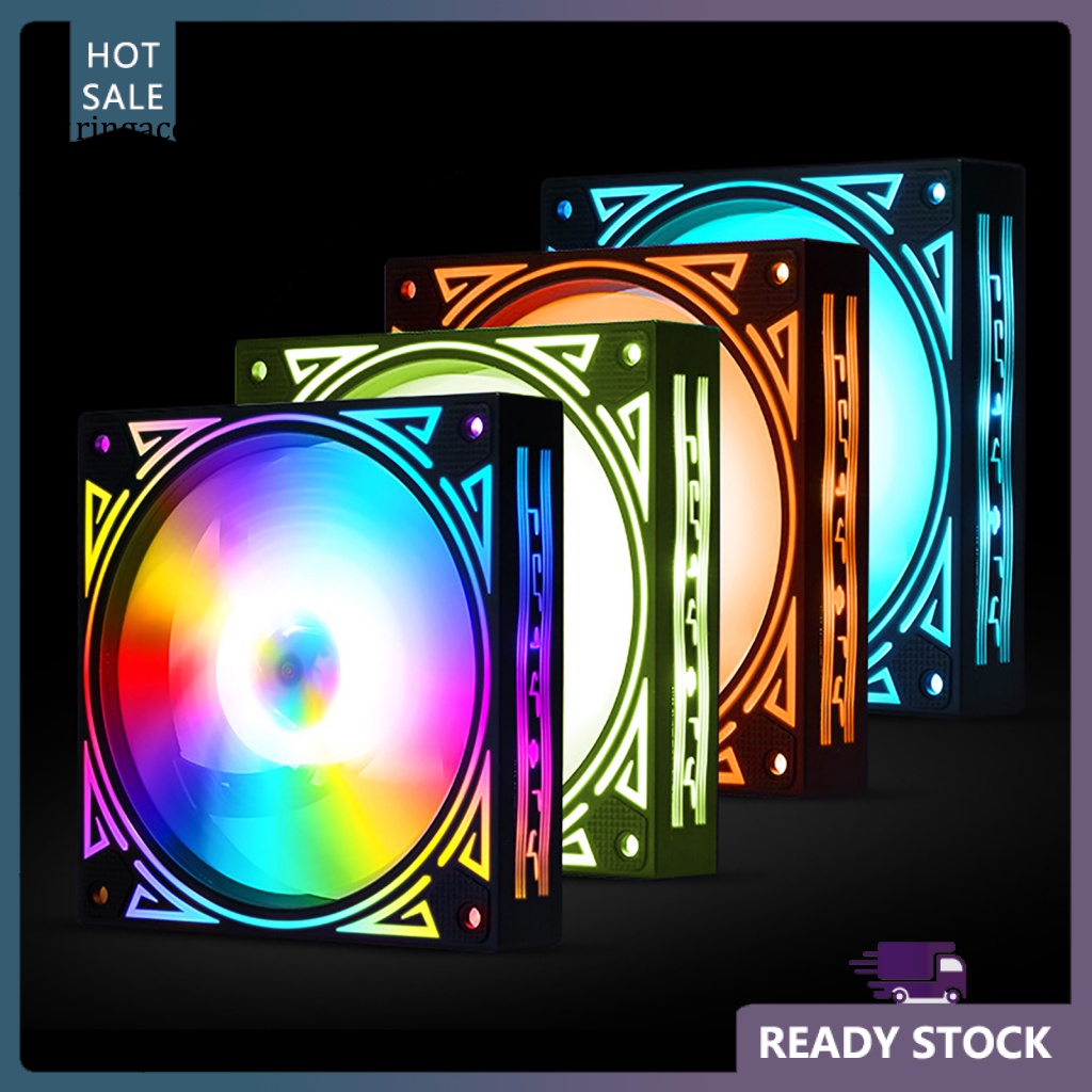 Quạt Tản Nhiệt 12cm Màu RGB Ánh Sáng Cao Tiện Dụng Cho Máy Tính / Văn Phòng