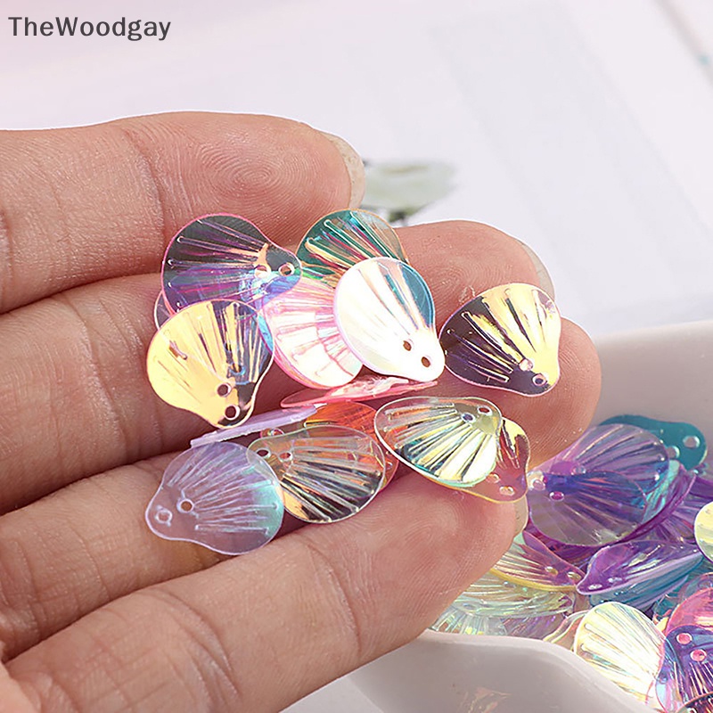 1 Túi Hình Xăm Dán Mặt Họa Tiết Vảy Cá / Vỏ Sò Đính Kim Sa Lấp Lánh