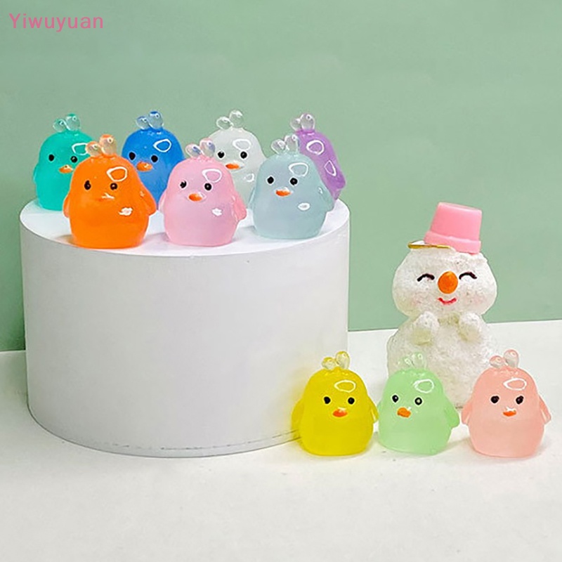 Bộ 5 Vịt Con Mini Phát Sáng Dùng Trang Trí Vườn Mới