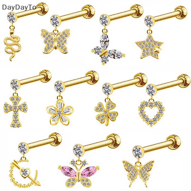 1 Khuyên Tai Tua Rua Đính Đá Zircon Dễ Thương Cho Nữ